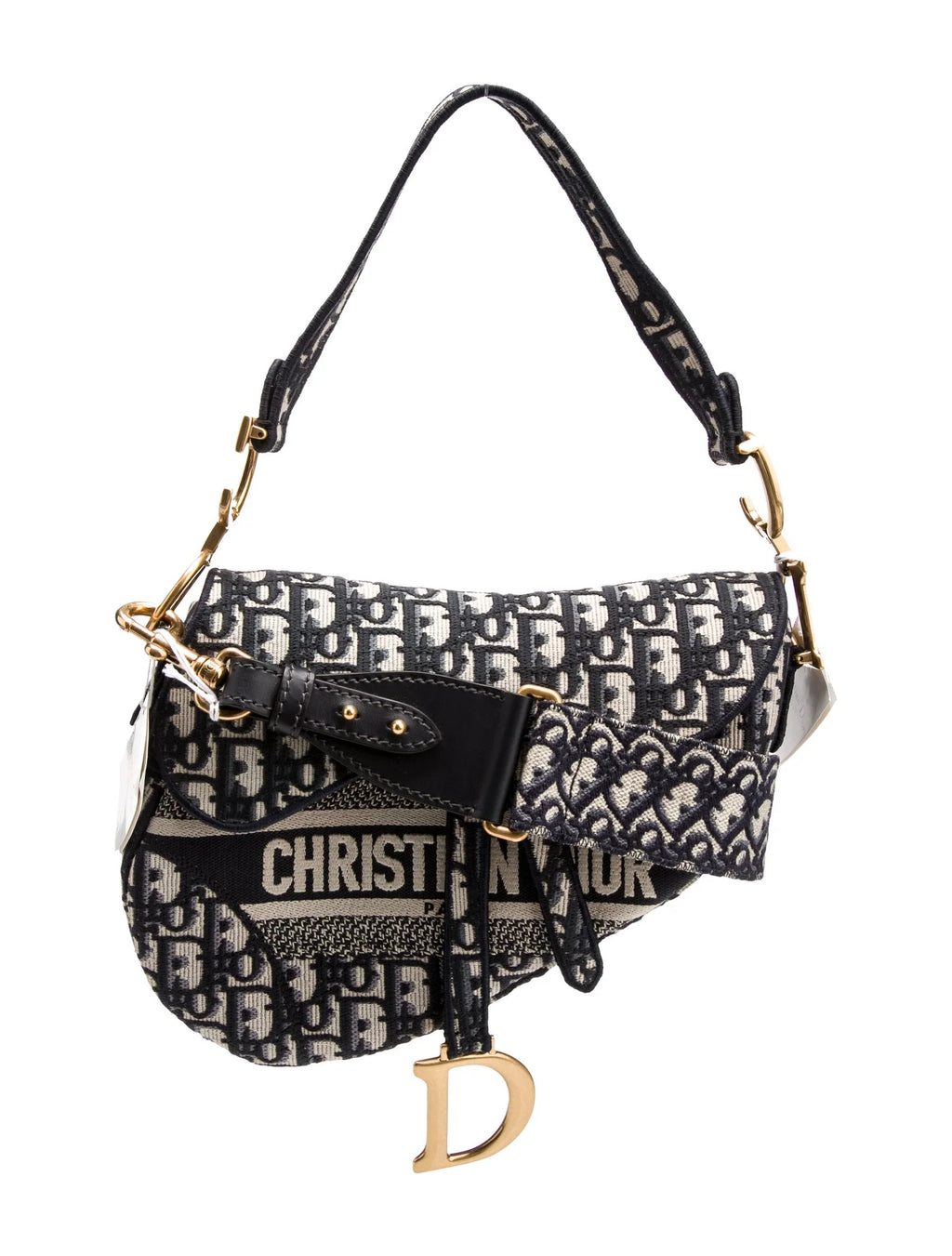 Dior Canvas Saddle Bag