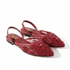 ZARA EMBROIDERY NET FLAT PUMP