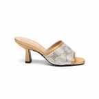 Gucci Women Gg Crystal Embellished Heeled Sandals( ALLOW TO OPEN AND FREE SHIPPING )