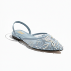 ZARA EMBROIDERY NET FLAT PUMP