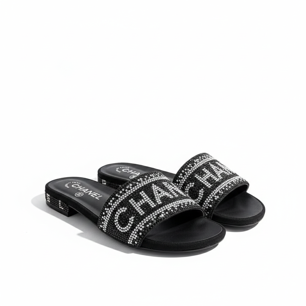 Chanel Rhinestone Flats