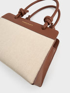 CK Sabine Canvas Knotted-Handle Bag