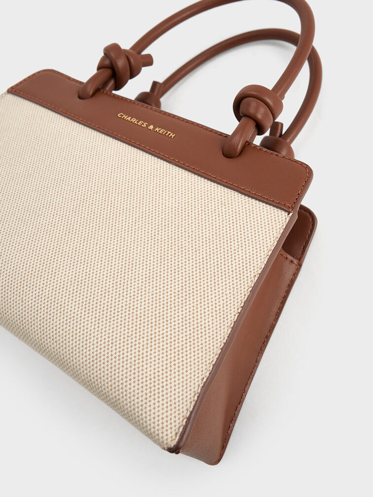 CK Sabine Canvas Knotted-Handle Bag