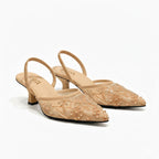 ZARA Embroidered Pump Heels