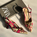 Sale Floral Embroidered Heels( ALLOW TO OPEN AND FREE SHIPPING )