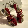 ZARA Pattern Flats( ALLOW TO OPEN AND FREE SHIPPING )