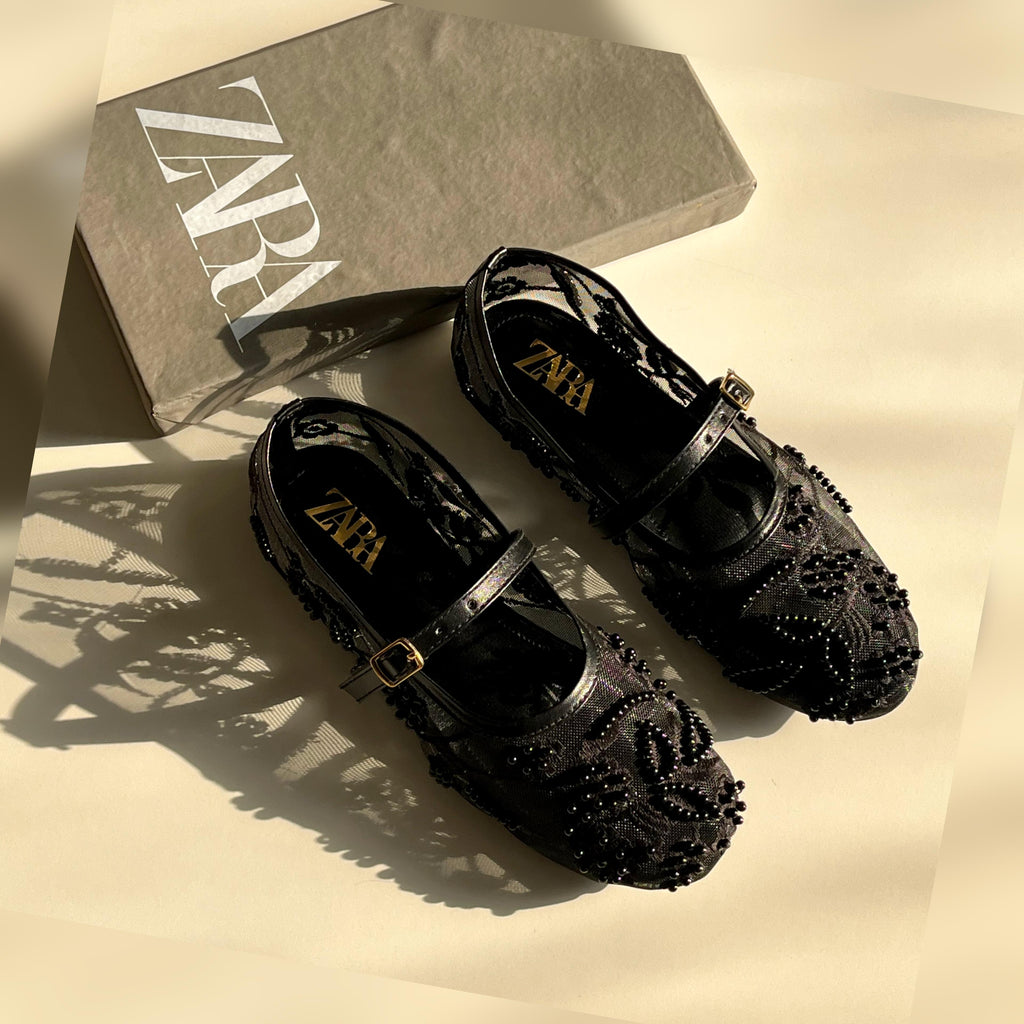 ZARA Embroidered Pumps