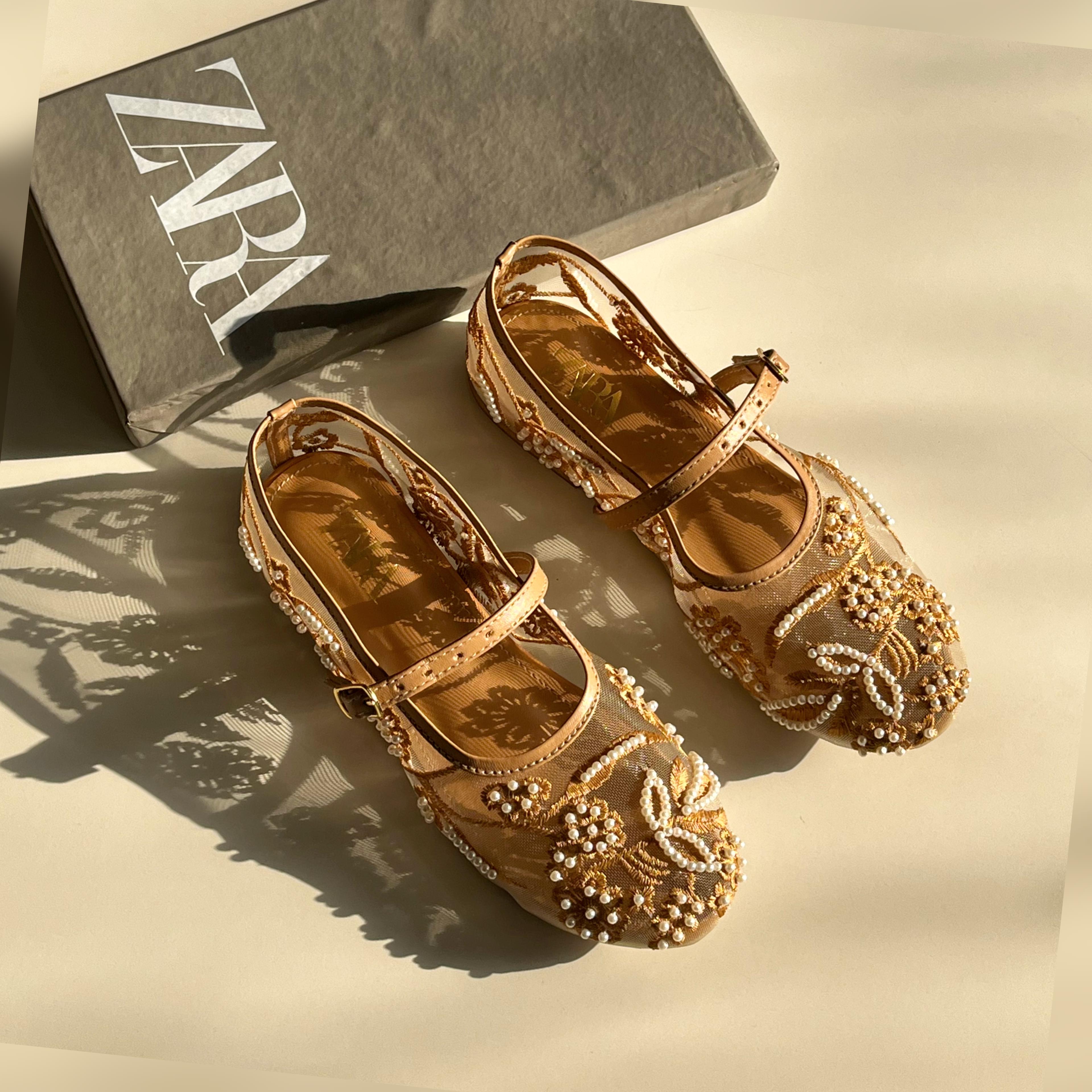 ZARA Embroidered Pumps