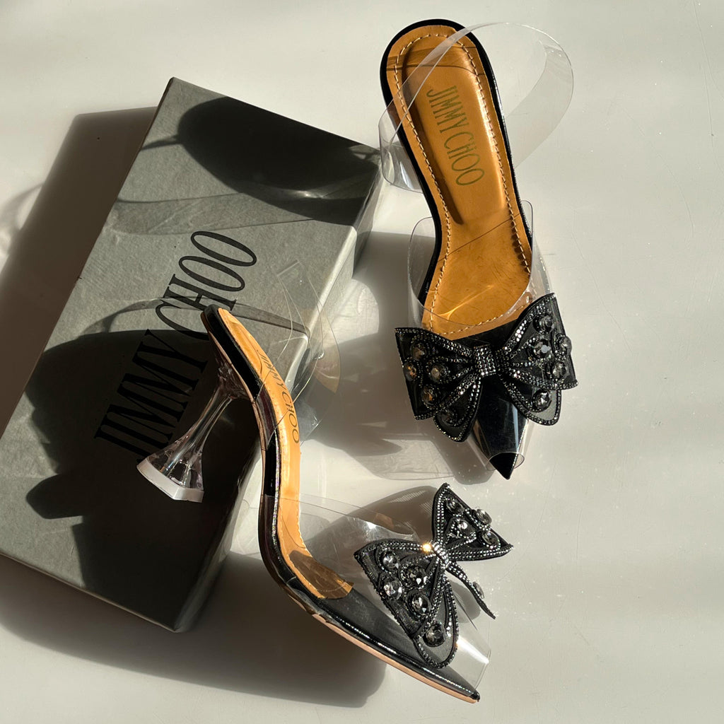 Jimmy Choo Wings Transparent Heels( ALLOW TO OPEN AND FREE SHIPPING )
