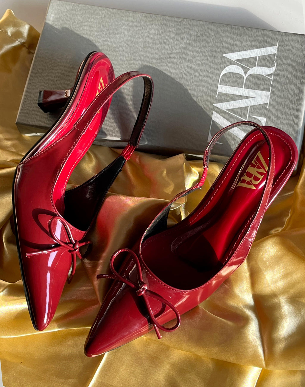 Sale BOW PATENT SLINGBACK( ALLOW TO OPEN AND FREE SHIPPING )