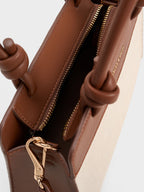 CK Sabine Canvas Knotted-Handle Bag