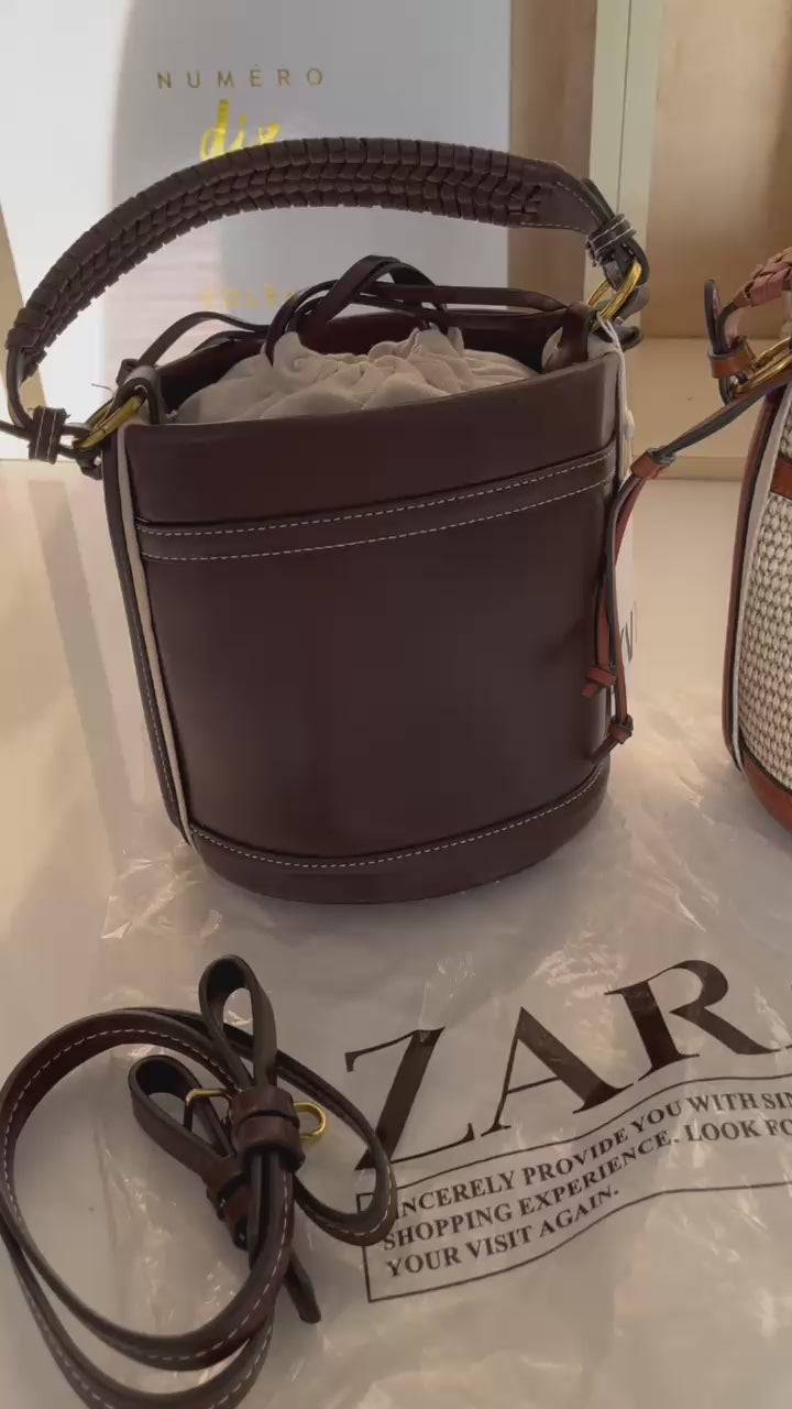 Cylindrical Bucket Zara Barrel Bag