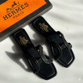 Hermès  Crystal-Embellished "H" Flat Sandals