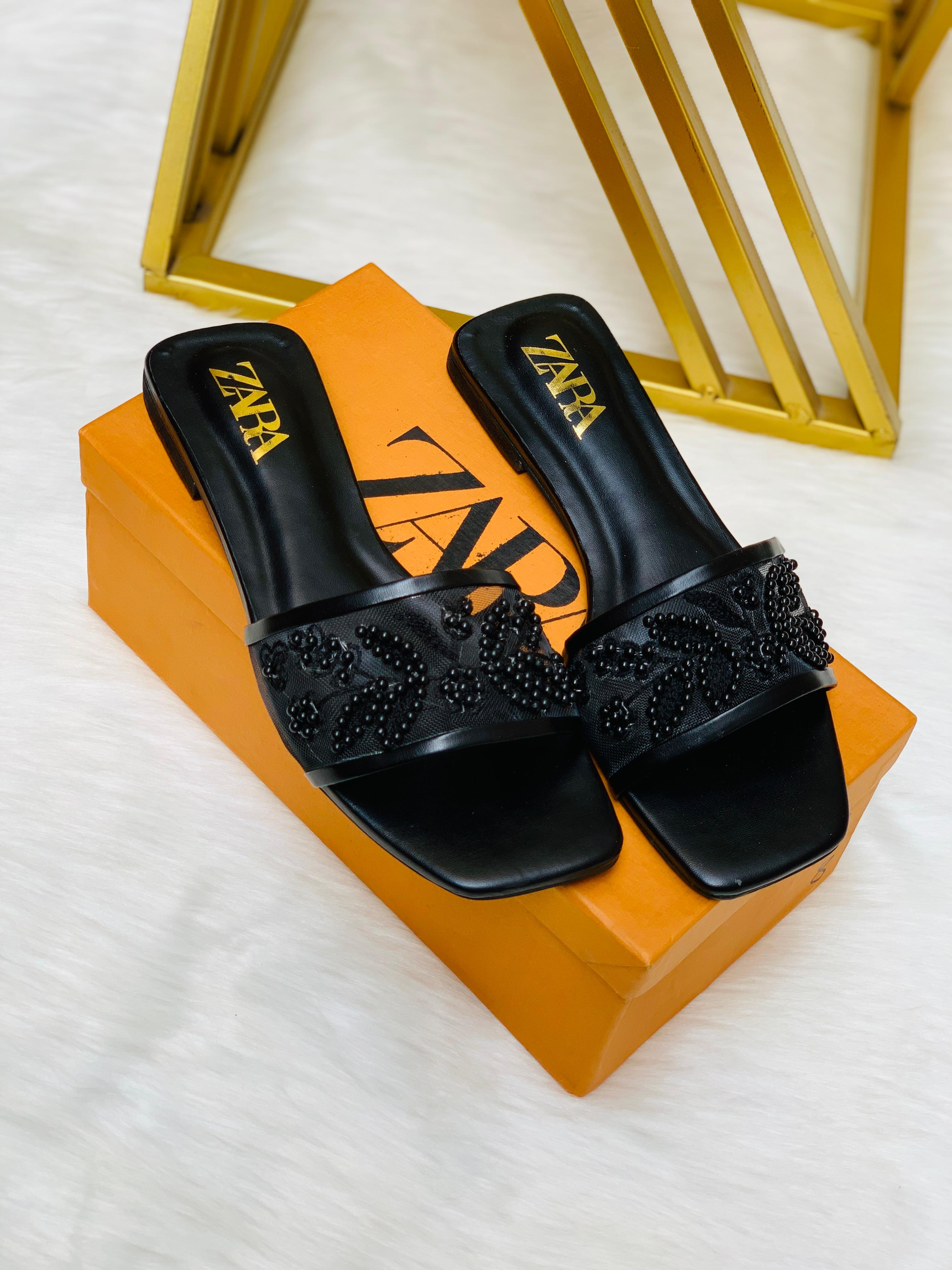 EMBROIDERY NET FLAT SLIPPER( ALLOW TO OPEN AND FREE SHIPPING )