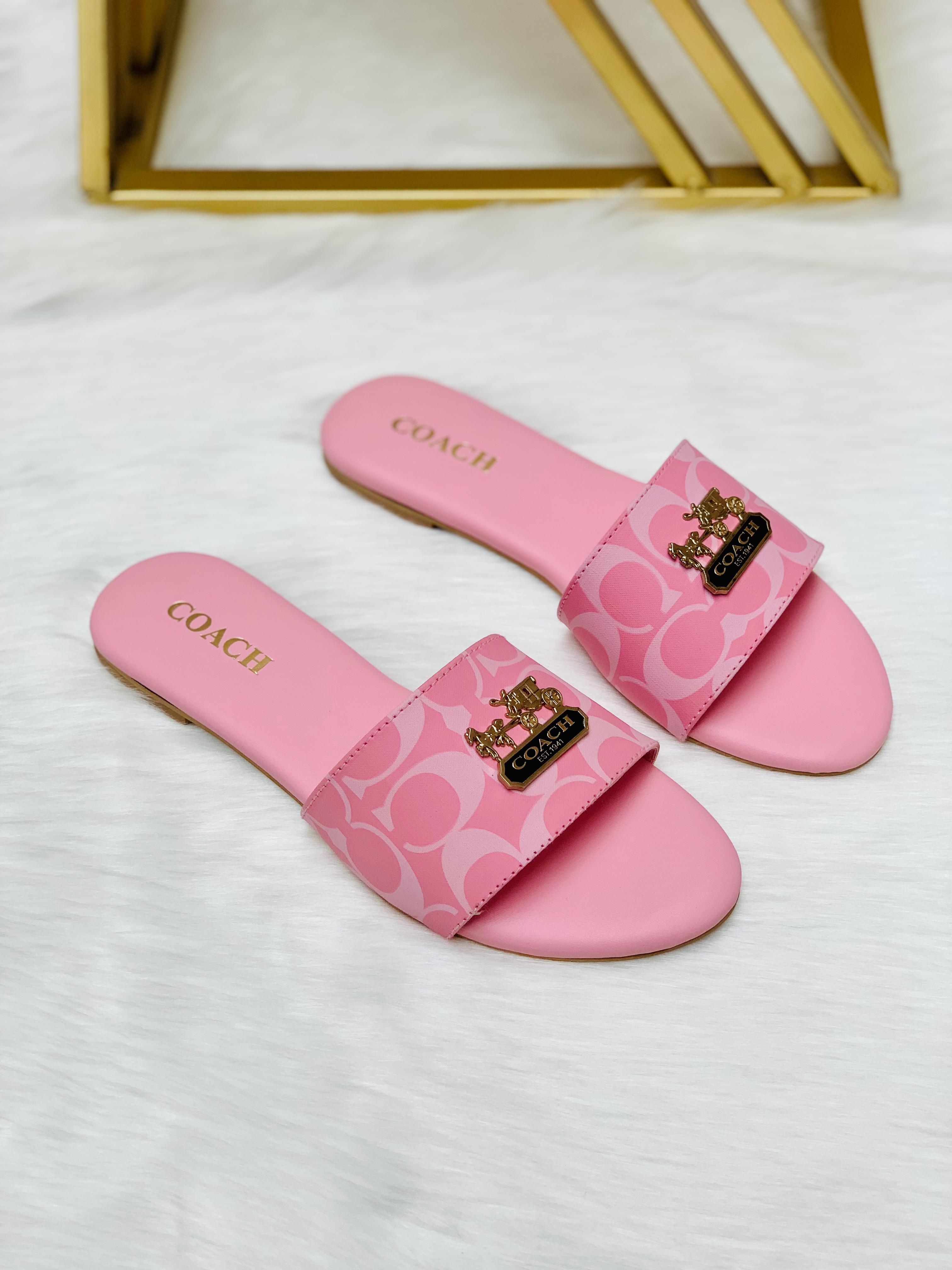 Coach copy Monogram Slide Sandals( ALLOW TO OPEN AND FREE SHIPPING )