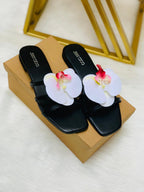 Flower floral Flat slippers ( ALLOW TO OPEN AND FREE SHIPPING )