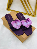 Flower floral Flat slippers ( ALLOW TO OPEN AND FREE SHIPPING )