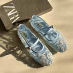 ZARA Embroidered Pumps( ALLOW TO OPEN AND FREE SHIPPING )