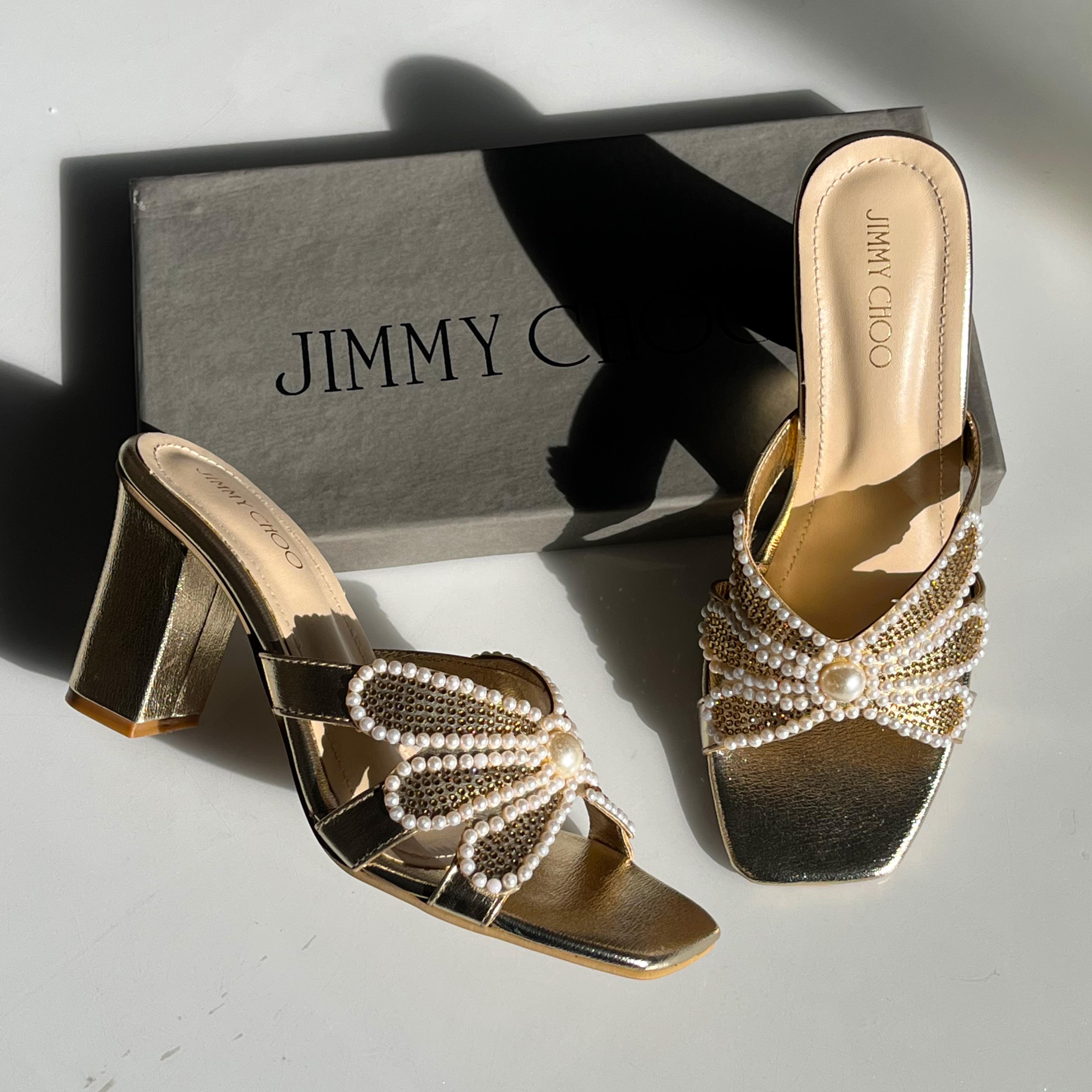 Pearls Bow Heel ( ALLOW TO OPEN AND FREE SHIPPING )