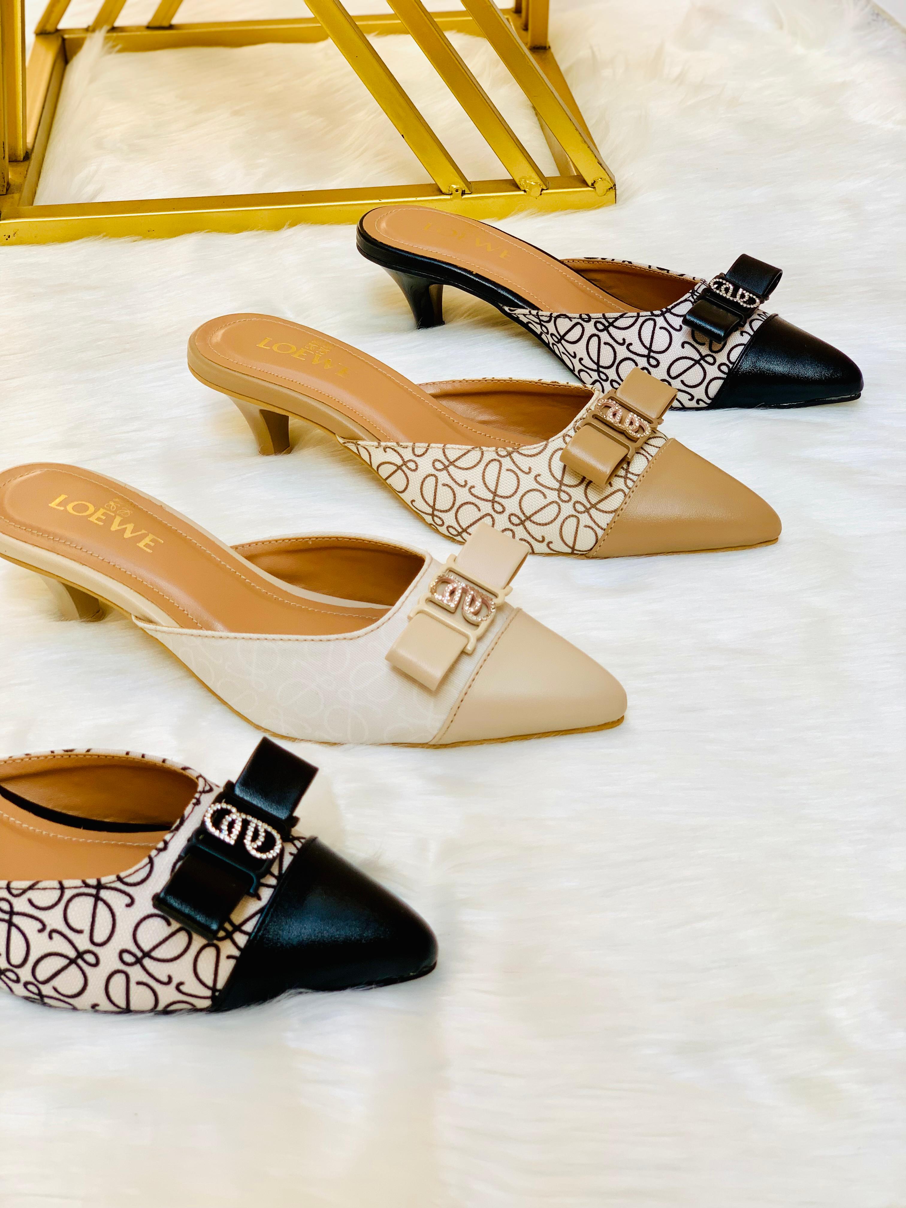 FRONT BOW KITTEN HEELS( ALLOW TO OPEN AND FREE SHIPPING )