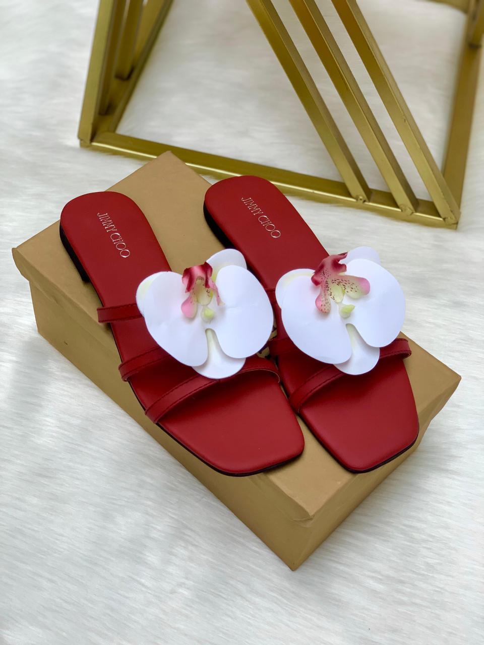 Flower floral Flat slippers ( ALLOW TO OPEN AND FREE SHIPPING )