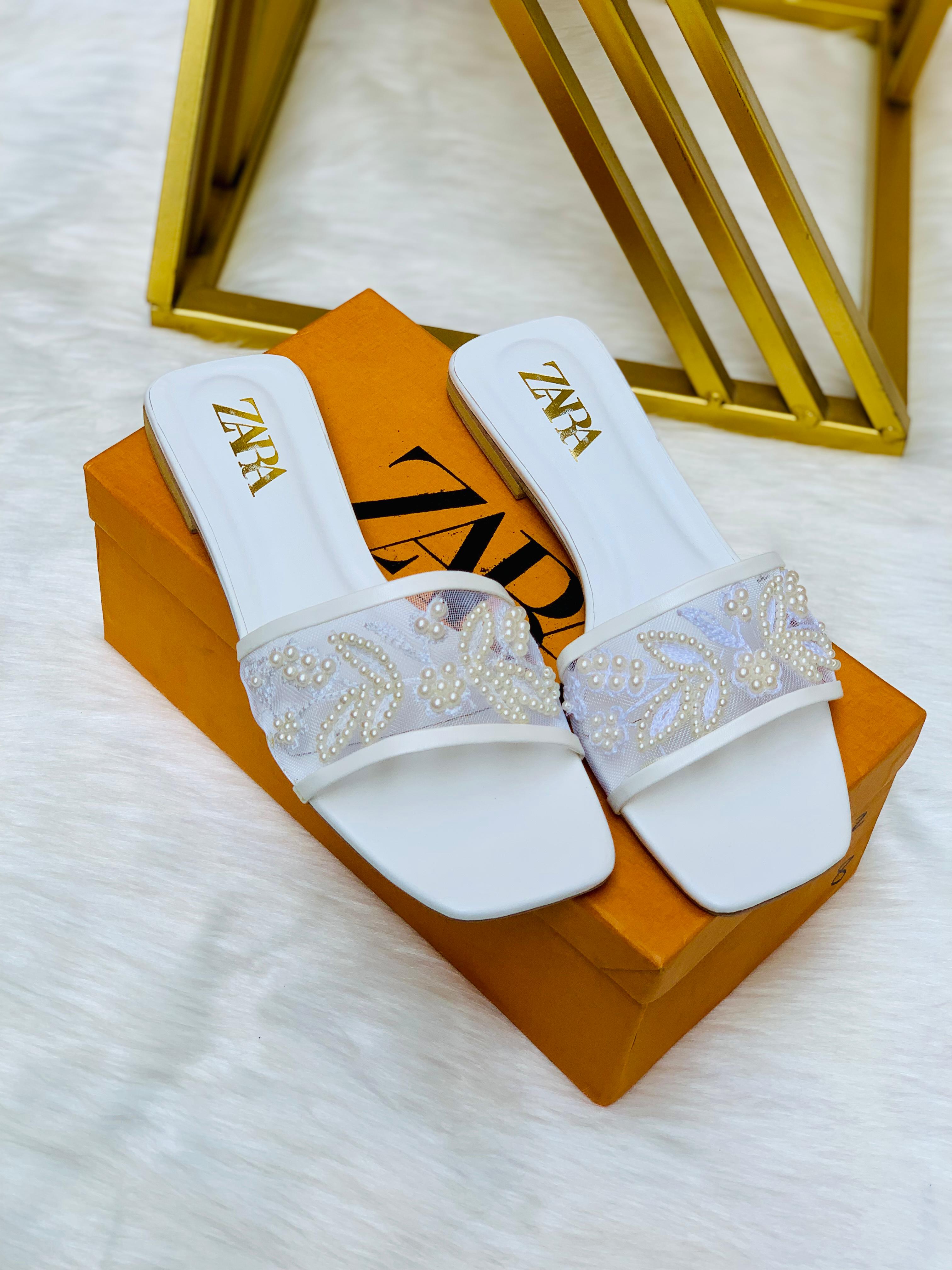 EMBROIDERY NET FLAT SLIPPER( ALLOW TO OPEN AND FREE SHIPPING )